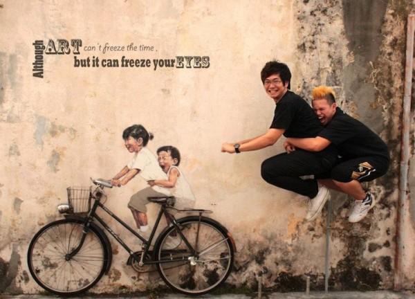 Ernest Zacharevic : le street art participatif Ernest Zacharevic : le street art participatif