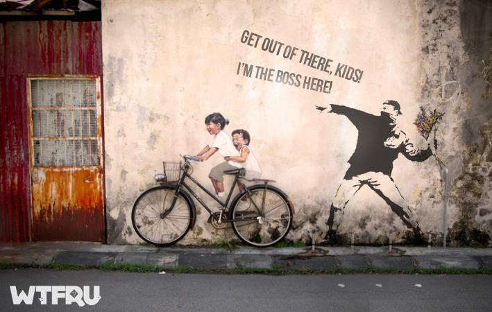 Ernest Zacharevic : le street art participatif Ernest Zacharevic : le street art participatif