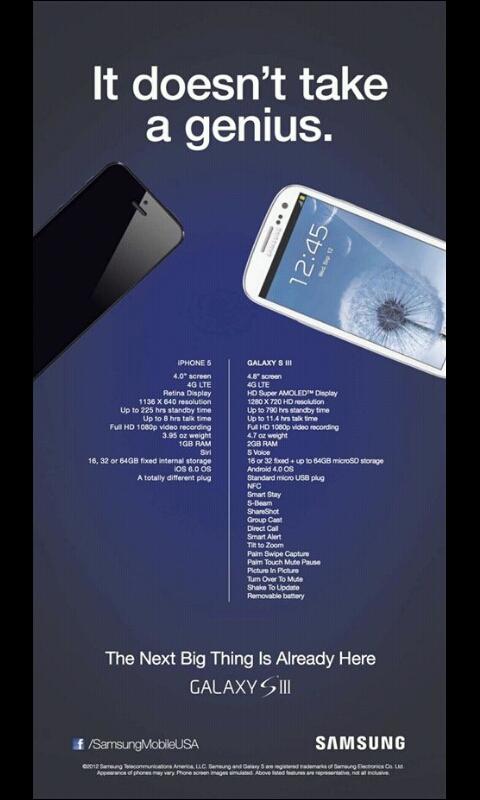 Iphone 5 – Samsung et Nokia trollent image