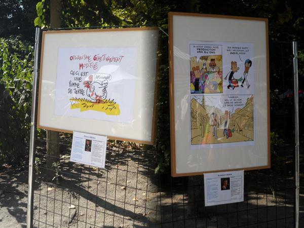 Une allée de caricatures ... l'art de la BD belge