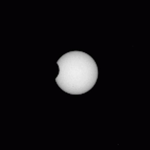 PhobosTransit_Curiosity Eclipse de Soleil sur Mars photographiée par Curiosity