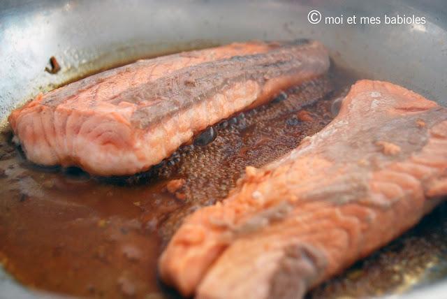 Saumon laqué et nouilles soba Saumon laqué et nouilles soba