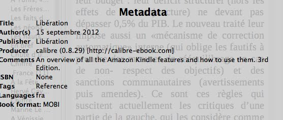 Libération propose l’envoi sur Kindle à ses abonnés