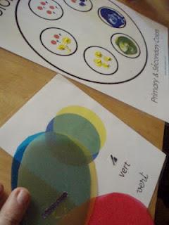 Mélange de couleurs façon Montessori et daltonisme
