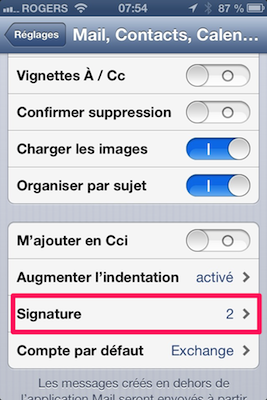 ios iphone ipad mail signatures 1 iPad   iPhone iOS 6 : comment créer des signatures individuelles chacun de vos comptes mails