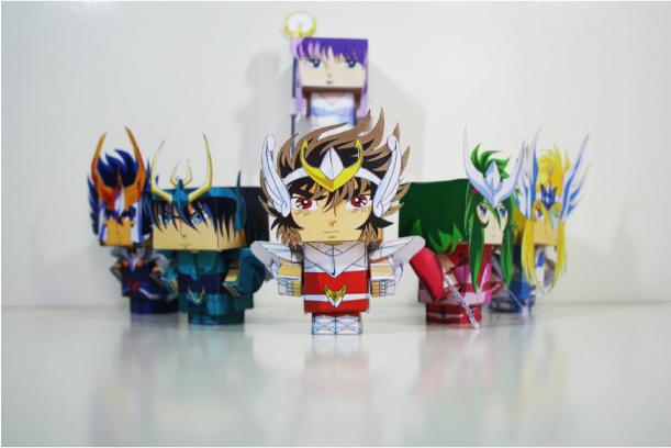 Paper Toys Saint Seiya (x 6)