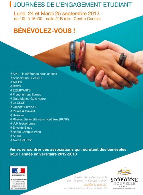 journee BÉNÉVOLEZ-VOUS à Paris 3 !