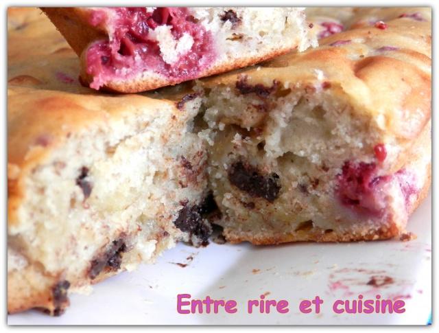 Gâteau Framboises, Bananes et Chocolat Hebergeur d'image