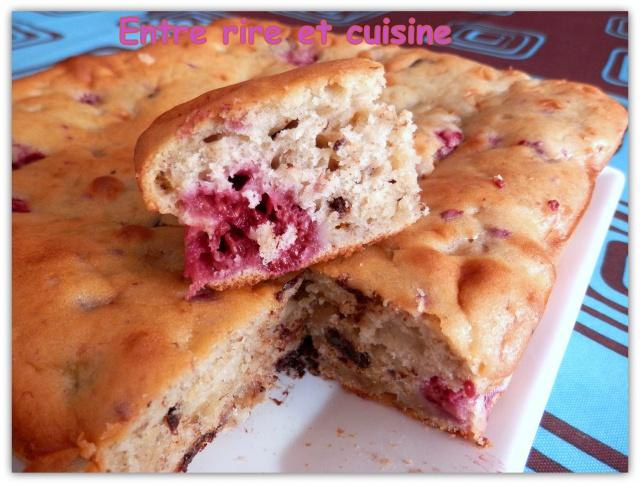 Gâteau Framboises, Bananes et Chocolat Hebergeur d'image