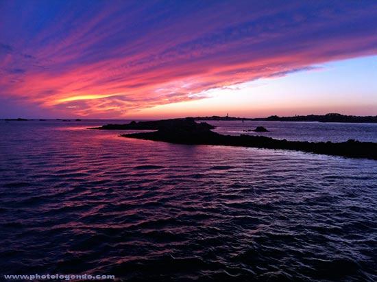 Coucher de soleil sur l'île de Batz La grande parade Brest 2012