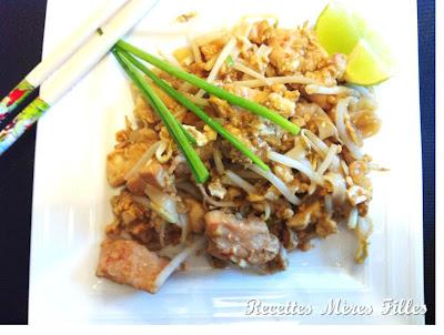 La recette Porc : Pad Thai au porc La recette Porc : Pad Thai au porc