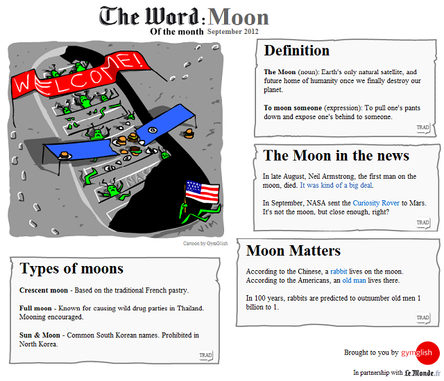 The Word of the Month (September 2012): MOON