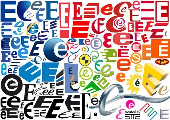 Typo lettre E STTZ vous présente son alphabet des logos
