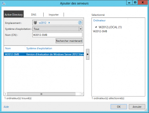 Ajouter un autre serveur dans le gestionnaire de Windows 2012 Server