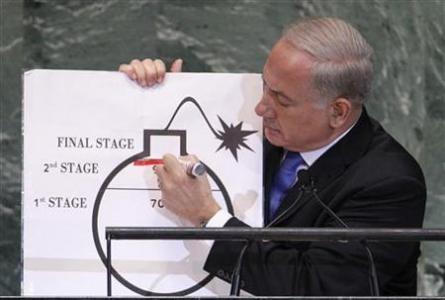 Le premier ministre israélien Benjamin Netanyahu (ONU le 27/09/2012)