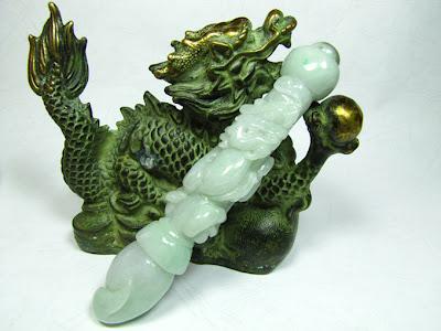 Pinceau Dragon en jade