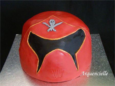 Gâteau Gokaiger mask power ranger casque
