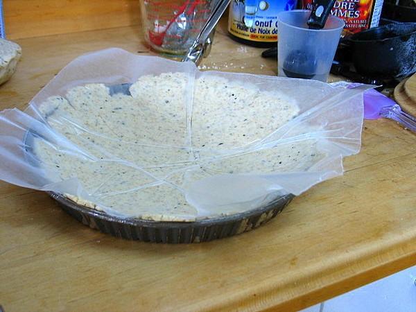 retourner pâte brisée sans gluten dans contenant