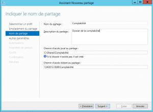 Installer un serveur de partage sous Windows 2012 Serveur