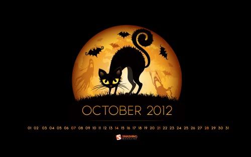 oct 12  46 Fonds décran calendrier dOctobre   Halloween