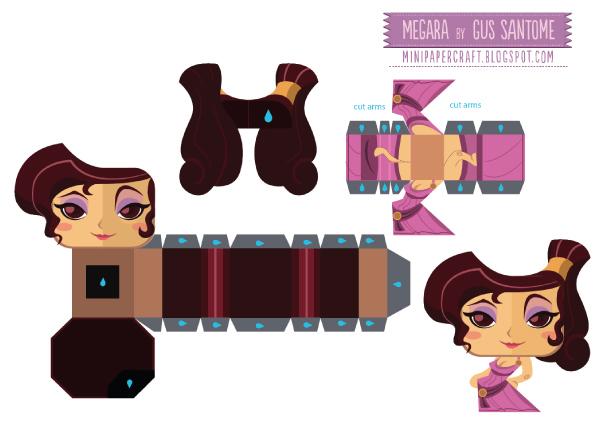 Megara mini papertoy (Disney)
