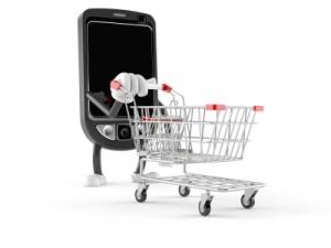 Smartphone tendance achat shopping 300x225 [Etude] Mobile Shopping : les différences de consommation mobile mondiale 
