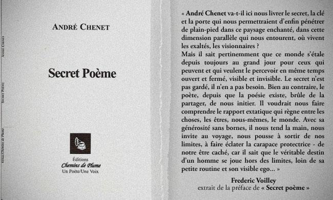 Lundi  8 Octobre Sous le signe de la poésie en compagnie de Cristina Castello et de André Chenet