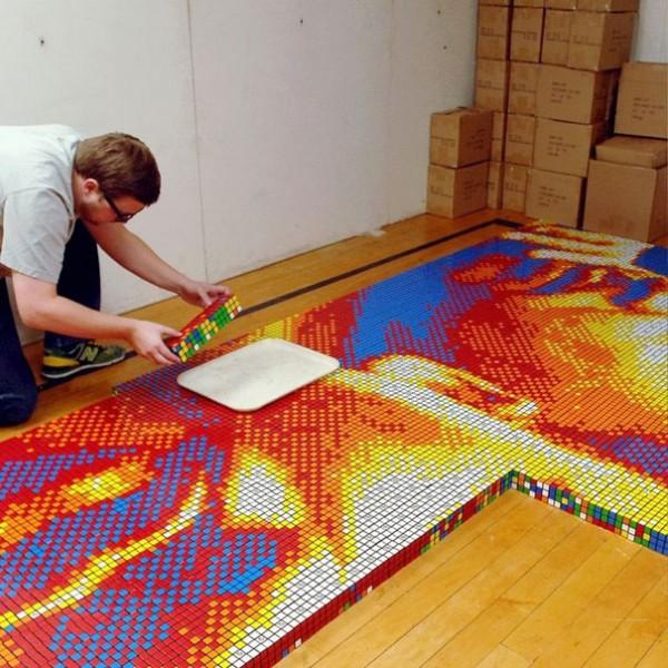 pete-fecteau-martin-luther-king-rubiks-portrait-1-600x600 Sculpture du Mois n°6