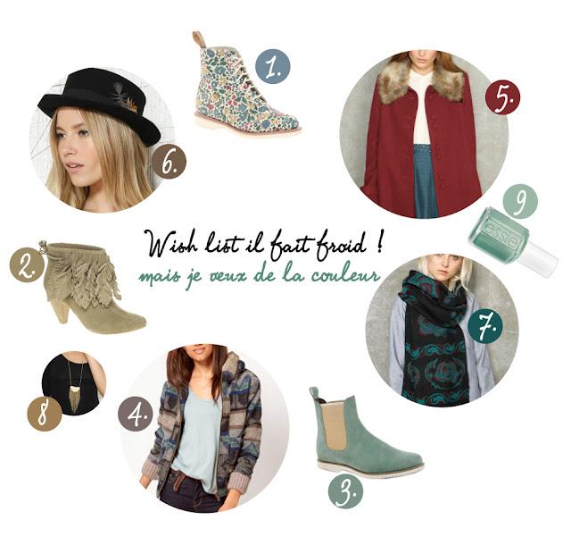 Wish list du froid et de la pluie Wish list du froid et de la pluie