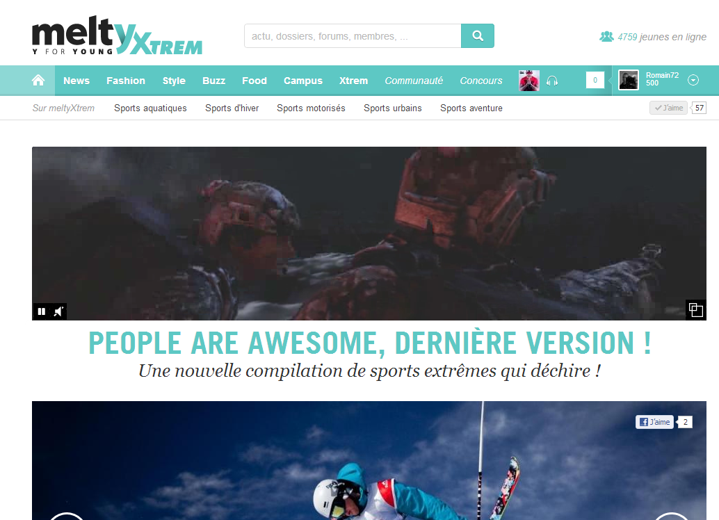 MeltyNetwork sort son nouveau site MeltyXtrem