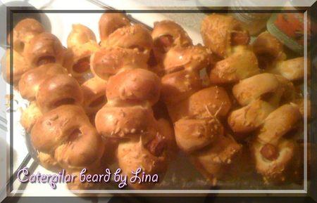Caterpilar bread (Pains au knackis) celyne__12_