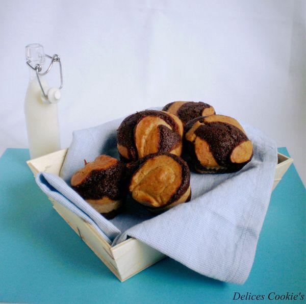 muffins marbrés chocolat beurre cacahuetes 2