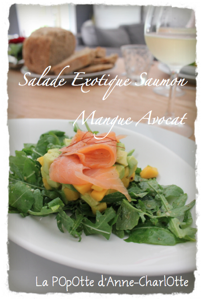 Salade ExOtique SaumOn Mangue AvOcat