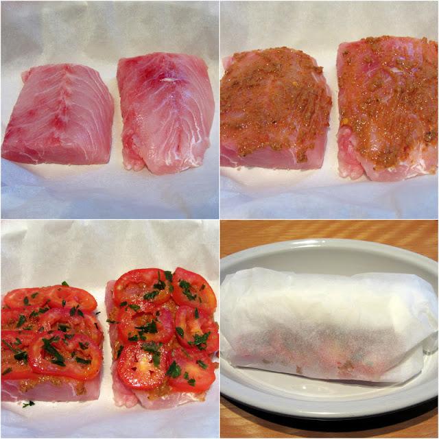 Perche du Nil et sa poivronade au piment d'Espelette accompagnée de haricots saveur méditerrannéenne Perche du Nil et sa poivronade au piment d'Espelette accompagnée de haricots saveur méditerrannéenne