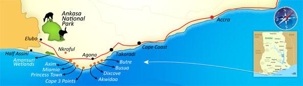 Ghana : Cape Three Points, Cap des trois pointes Ghana : Cape Three Points, Cap des trois pointes