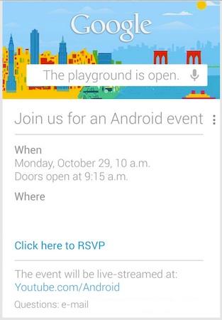 Google : un Special Event le 29 octobre