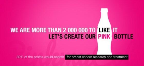 Une bouteille de coca rose contre le cancer du sein
