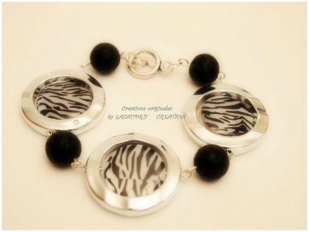 Mes nouveautés de la semaine BRACELET LOOK METAL NACRE ET LAVE NOIR