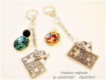 Mes nouveautés de la semaine bijoux de sac steampunk