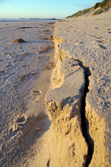 La dune de Santec après la grande marée La dune de Santec après la grande marée