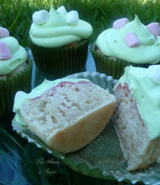 Cupcakes au Pandan et Guimauves Cupcakes pandan guimauves 3