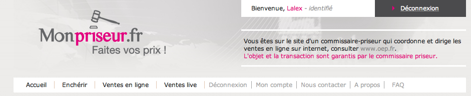 MonPriseur Des enchères de luxe en toute sécurité
