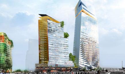 Combinaison entre paysages urbain et ferroviaire à Paris Combinaison entre paysages urbain et ferroviaire à Paris