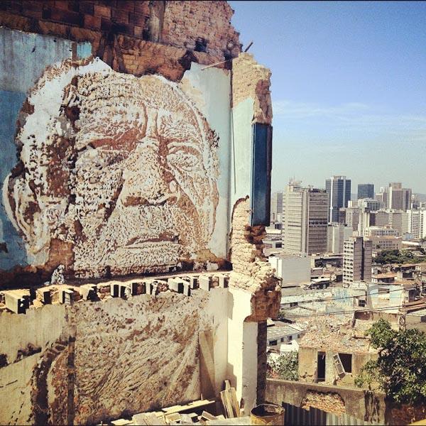 Le nouveau portrait de Vhils à Rio de Janeiro, au Brésil - Street Art