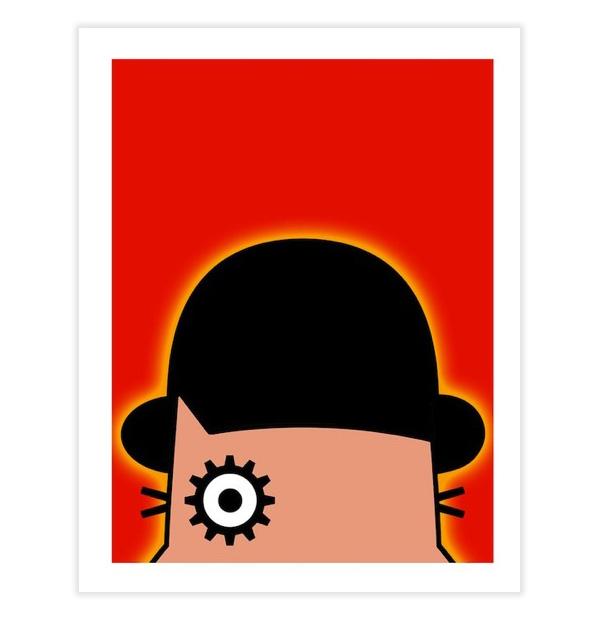 movie-cats-OrangeMecanique Quand le chat d’un illustrateur se balade sur les affiches de films célèbres