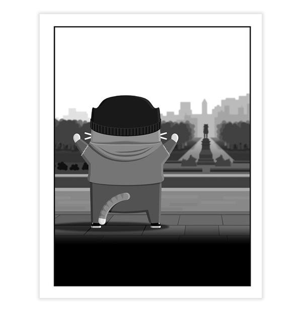 movie-cats-ROCKY Quand le chat d’un illustrateur se balade sur les affiches de films célèbres