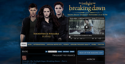 Le site de la soundtrack de Breaking Dawn part 2 MaJ