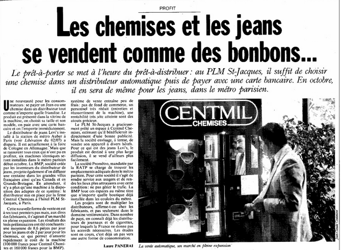 Dans les 80s, on achetait son jeans dans un distributeur automatique !