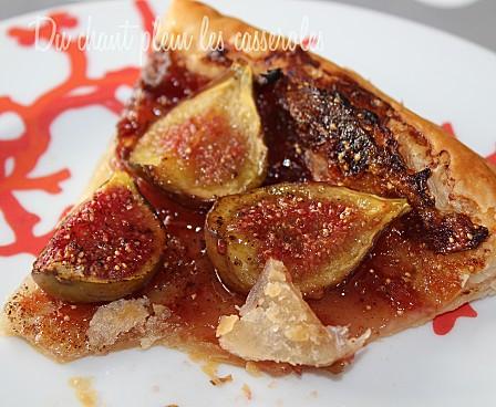 Tarte feuilletée aux figues, crème de cassis et épices douces Tarte aux figues0