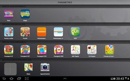 samsung galaxy tab hub kids parametres Galaxy Tab 10.1, les nouveaux hubs personnalisables avec Ice Cream Sandwich